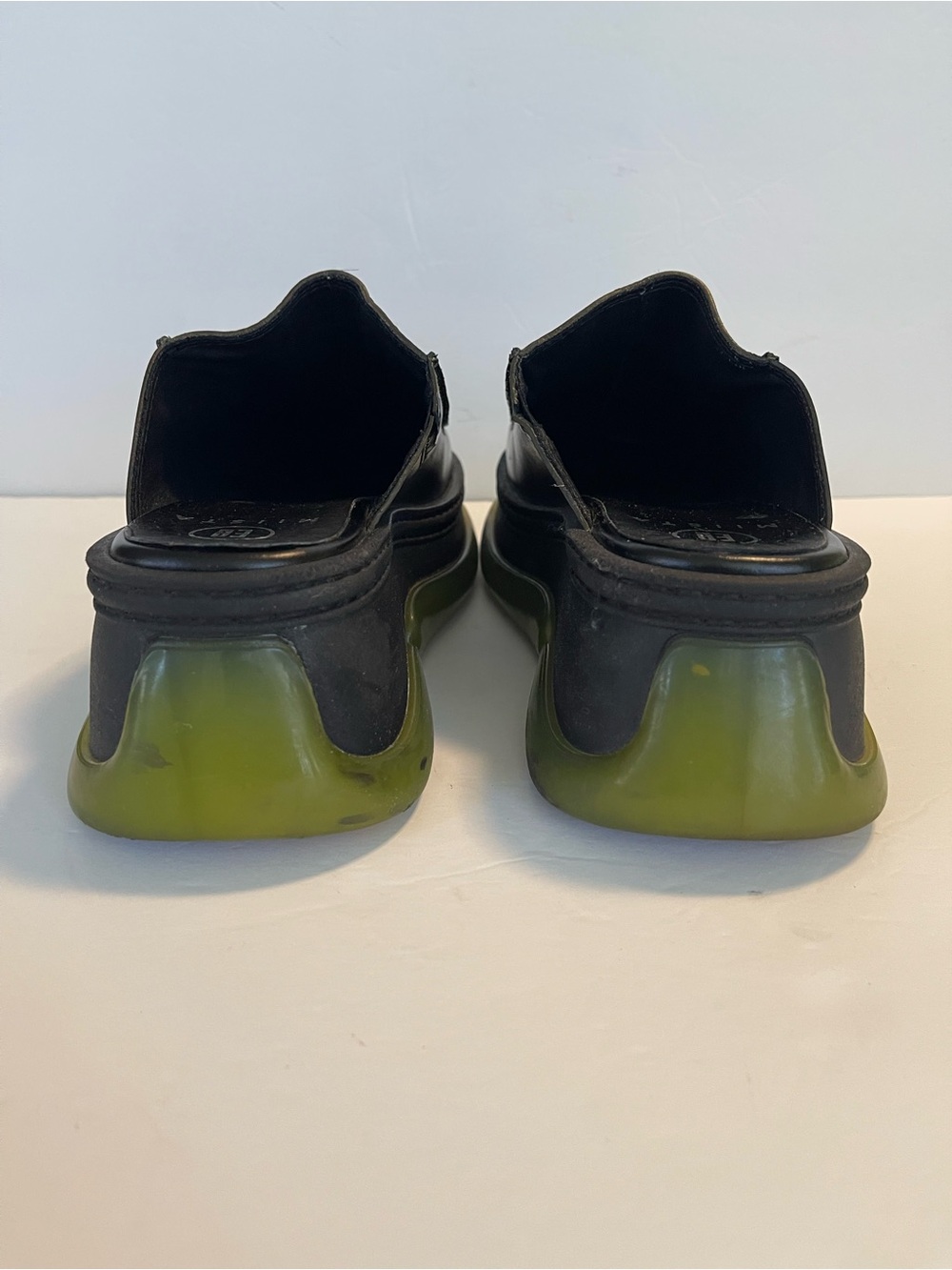 E8 By Miista Brietta Mule Black Leather Chunky Platform Sole Slip-On Size 10 - Picture 10 of 16